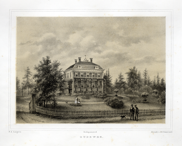 135897 Gezicht vanaf de straat op de zij- en de achtergevel van het huis Oudeweg (Driebergsestraatweg 63) te ...